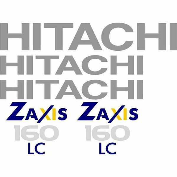 Aftermarket Hitachi Excavator Decal Set for Zaxis 160 LC Brand New HTZX160DECALSET